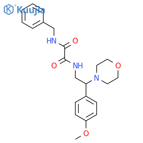 N'-benzyl-N-2-(4-methoxyphenyl)-2-(morpholin-4-yl)ethylethanediamide structure