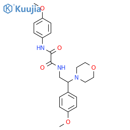 N'-(4-methoxyphenyl)-N-2-(4-methoxyphenyl)-2-(morpholin-4-yl)ethylethanediamide structure