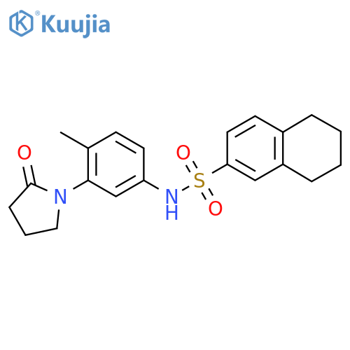 N-4-methyl-3-(2-oxopyrrolidin-1-yl)phenyl-5,6,7,8-tetrahydronaphthalene-2-sulfonamide structure