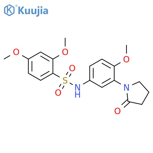 2,4-dimethoxy-N-4-methoxy-3-(2-oxopyrrolidin-1-yl)phenylbenzene-1-sulfonamide structure