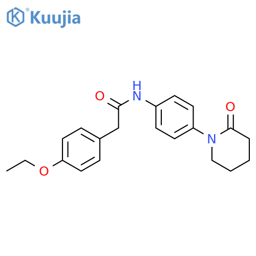 2-(4-ethoxyphenyl)-N-4-(2-oxopiperidin-1-yl)phenylacetamide structure