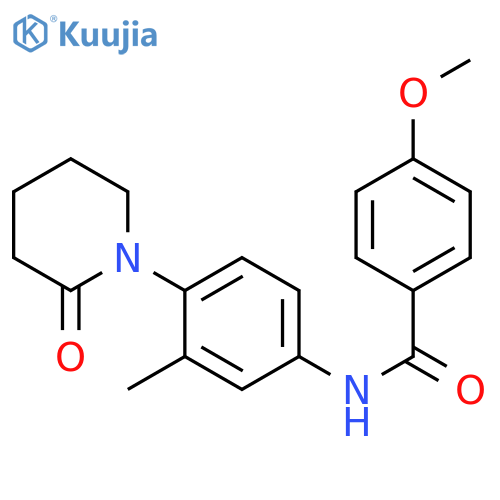 4-methoxy-N-3-methyl-4-(2-oxopiperidin-1-yl)phenylbenzamide structure