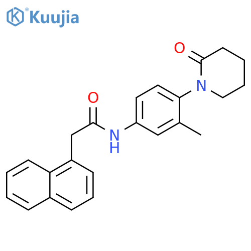 N-3-methyl-4-(2-oxopiperidin-1-yl)phenyl-2-(naphthalen-1-yl)acetamide structure
