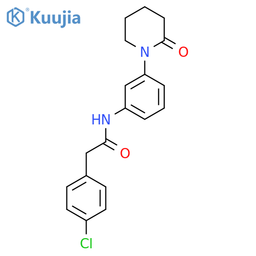 2-(4-chlorophenyl)-N-3-(2-oxopiperidin-1-yl)phenylacetamide structure