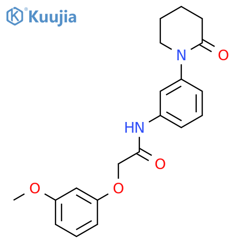 2-(3-methoxyphenoxy)-N-3-(2-oxopiperidin-1-yl)phenylacetamide structure