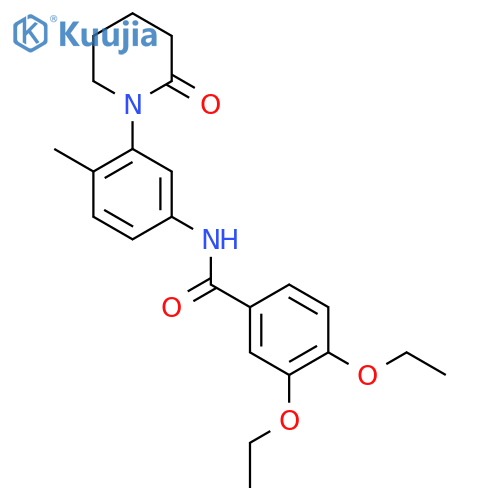 3,4-diethoxy-N-4-methyl-3-(2-oxopiperidin-1-yl)phenylbenzamide structure