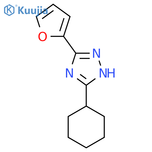 3-cyclohexyl-5-(furan-2-yl)-1H-1,2,4-triazole structure