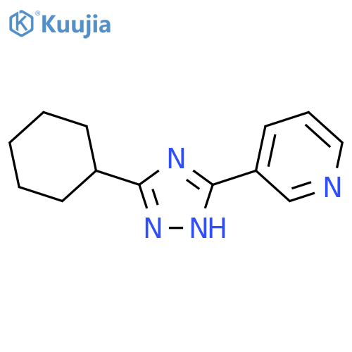 3-(3-cyclohexyl-1H-1,2,4-triazol-5-yl)pyridine structure