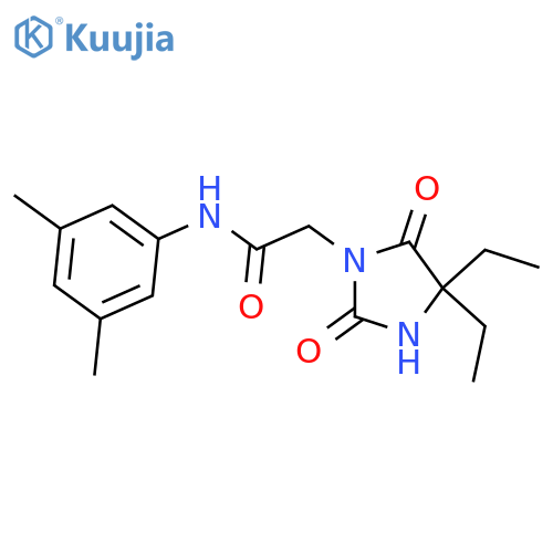 2-(4,4-diethyl-2,5-dioxoimidazolidin-1-yl)-N-(3,5-dimethylphenyl)acetamide structure
