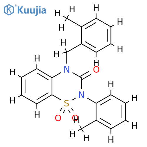 2-(2-methylphenyl)-4-(2-methylphenyl)methyl-3,4-dihydro-2H-1lambda6,2,4-benzothiadiazine-1,1,3-trione structure
