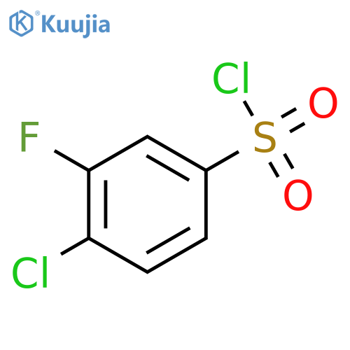 4-Chloro-3-fluorobenzenesulfonyl chloride structure