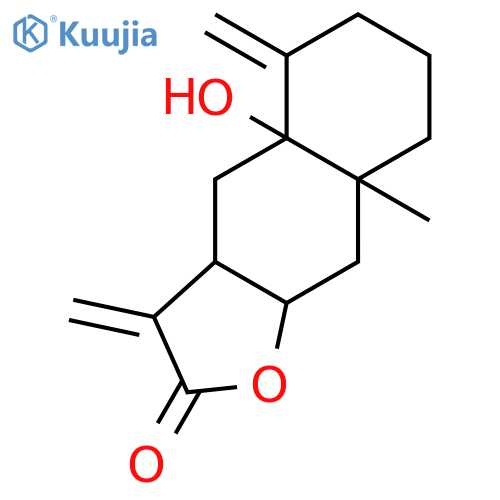 4a-hydroxy-8a-methyl-3,5-dimethylidene-4,6,7,8,9,9a-hexahydro-3aH-benzo[f][1]benzofuran-2-one structure