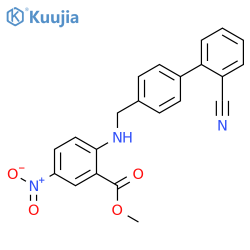 BENZOIC ACID, 2-[[(2'-CYANO[1,1'-BIPHENYL]-4-YL)METHYL]AMINO]-5-NITRO-, METHYL ESTER structure
