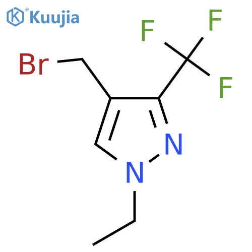 4-(bromomethyl)-1-ethyl-3-(trifluoromethyl)-1H-pyrazole structure