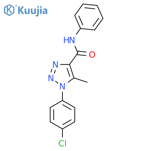 1-(4-chlorophenyl)-5-methyl-N-phenyl-1H-1,2,3-triazole-4-carboxamide structure