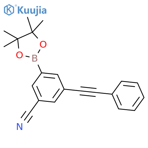 3-(Phenylethynyl)-5-(4,4,5,5-tetramethyl-1,3,2-dioxaborolan-2-YL)benzonitrile structure