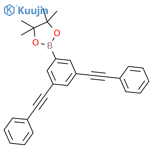 2-[3,5-Bis(phenylethynyl)phenyl]-4,4,5,5-tetramethyl-1,3,2-dioxaborolane structure