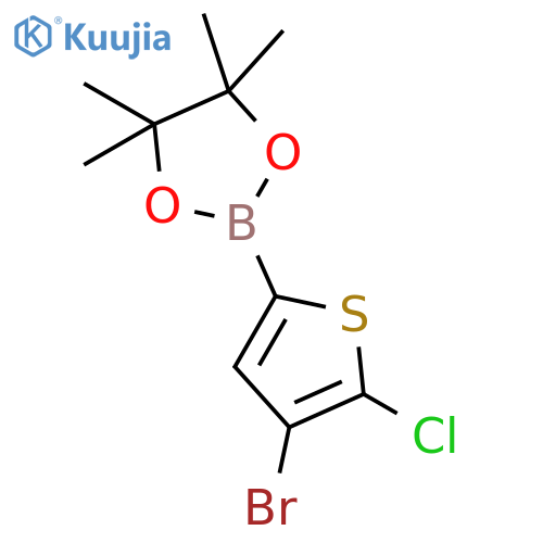 4-Bromo-5-chlorothiophene-2-boronic acid, pinacol ester structure