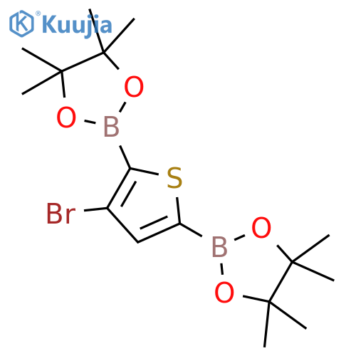 3-Bromothiophene-2,5-diboronic acid, pinacol ester structure