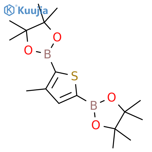 2,2'-(3-Methylthiophene-2,5-diyl)bis(4,4,5,5-tetramethyl-1,3,2-dioxaborolane) structure