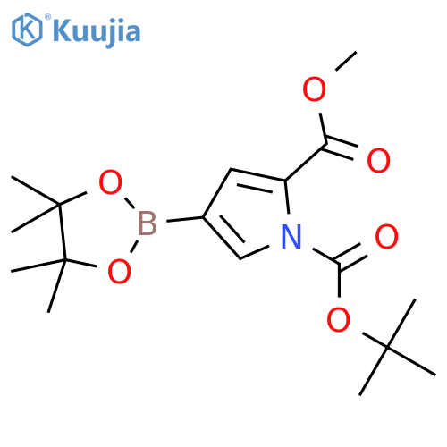 1-tert-Butyl 2-methyl 4-(4,4,5,5-tetramethyl-1,3,2-dioxaborolan-2-yl)-1H-pyrrole-1,2-dicarboxylate structure