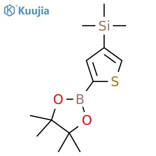 Trimethyl(5-(4,4,5,5-tetramethyl-1,3,2-dioxaborolan-2-YL)thiophen-3-YL)silane structure