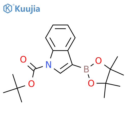 Tert-butyl 3-(4,4,5,5-tetramethyl-1,3,2-dioxaborolan-2-YL)-1H-indole-1-carboxylate structure