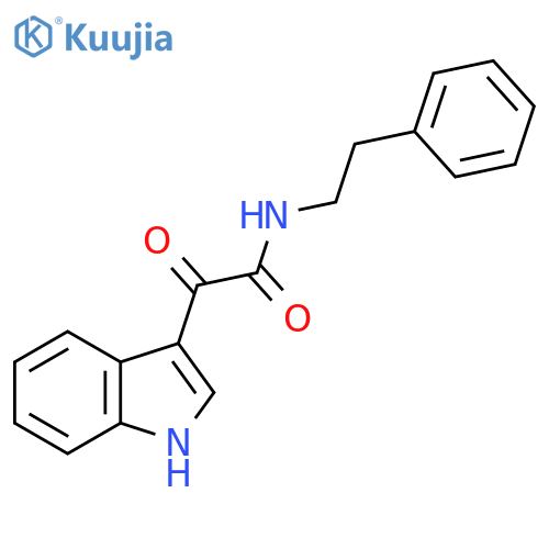 2-(1H-Indol-3-yl)-2-oxo-N-phenethyl-acetamide structure