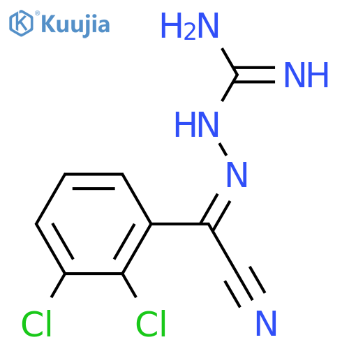 Hydrazinecarboximidamide,2-[cyano(2,3-dichlorophenyl)methylene]-, (2E)- structure
