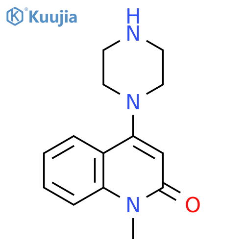 1-methyl-4-(1-piperazinyl)-2(1H)-Quinolinone structure
