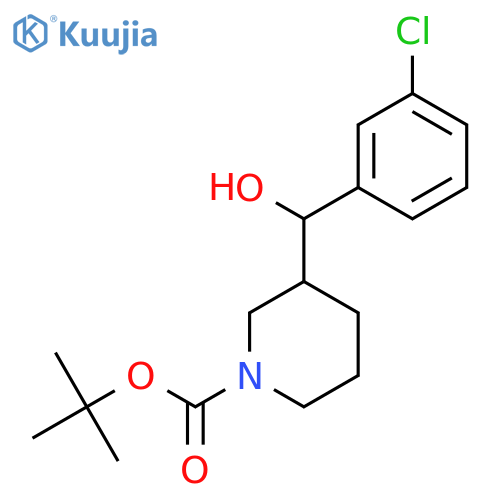 (R)-tert-butyl 3-((R)-(3-chlorophenyl)(hydroxy)Methyl)piperidine-1-carboxylate structure
