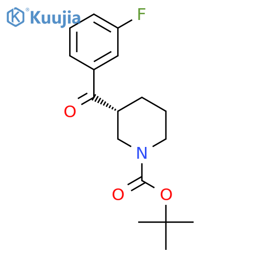 (R)-tert-butyl 3-(3-fluorobenzoyl)piperidine-1-carboxylate structure
