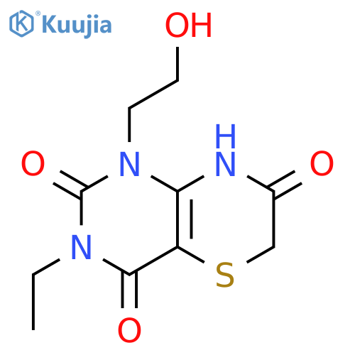 3-ethyl-1-(2-hydroxyethyl)-8h-pyrimido[5,4-b][1,4]thiazine-2,4,7-trione structure