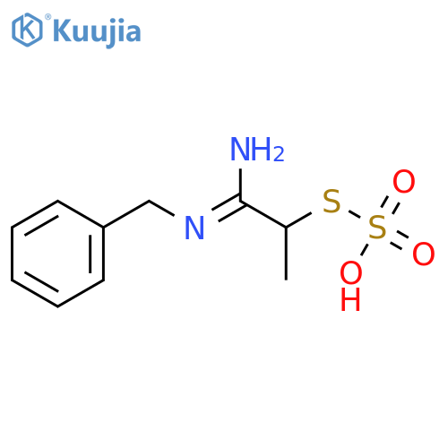 Thiosulfuric acid(H2S2O3), S-[2-imino-1-methyl-2-[(phenylmethyl)amino]ethyl] ester structure