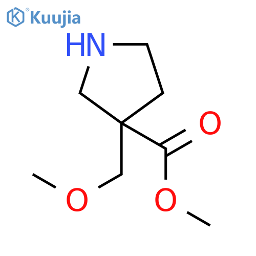 methyl 3-(methoxymethyl)pyrrolidine-3-carboxylate structure