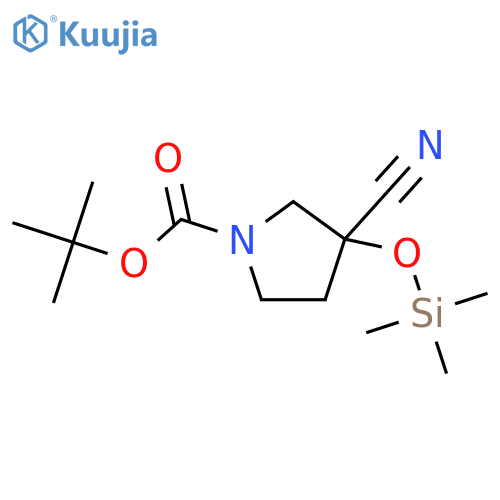 Tert-Butyl 3-cyano-3-((trimethylsilyl)oxy)pyrrolidine-1-carboxylate structure