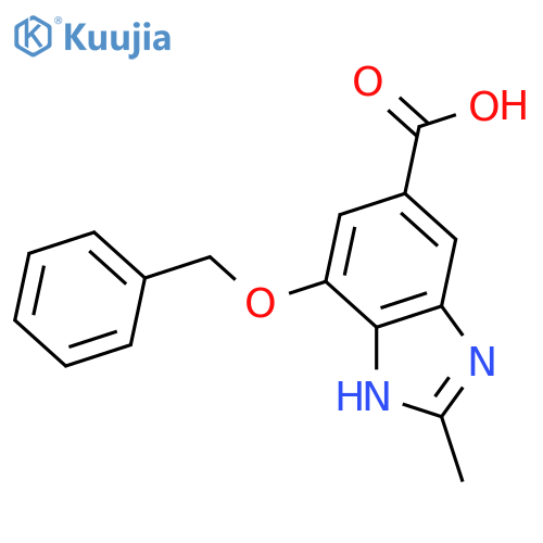 2-Methyl-7-(phenylmethoxy)-1H-benzimidazole-5-carboxylic Acid structure