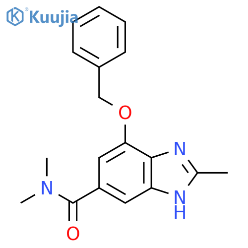 N,N,2-Trimethyl-4-(phenylmethyl)oxy-1H-benzimidazole-6-carboxamide structure