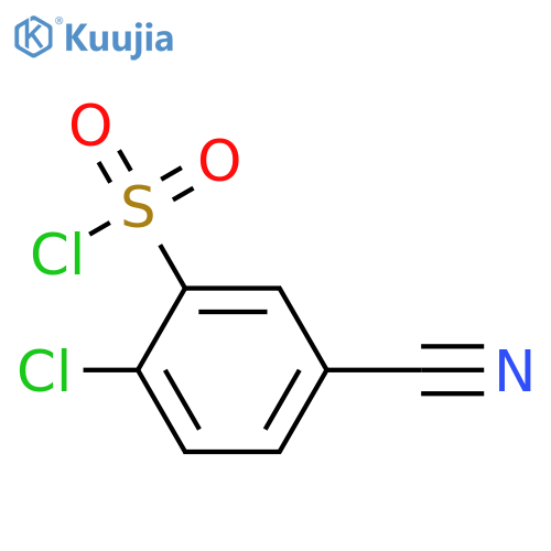 2-Chloro-5-cyanobenzene-1-sulfonyl chloride structure
