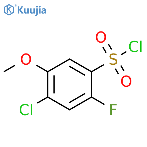 4-chloro-2-fluoro-5-methoxybenzene-1-sulfonyl chloride structure