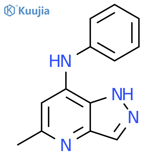 1H-Pyrazolo[4,3-b]pyridin-7-amine, 5-methyl-N-phenyl- structure