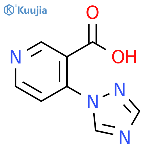 4-(1H-1,2,4-triazol-1-yl)pyridine-3-carboxylic acid structure