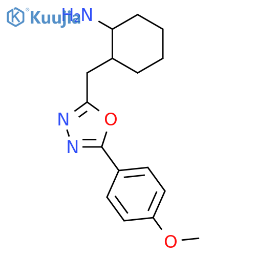 Cyclohexanamine, 2-[[5-(4-methoxyphenyl)-1,3,4-oxadiazol-2-yl]methyl]- structure