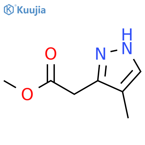 1H-Pyrazole-3-acetic  acid,  4-methyl-,  methyl  ester structure