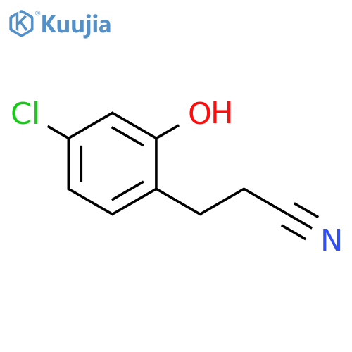 3-(4-chloro-2-hydroxyphenyl)propanenitrile structure