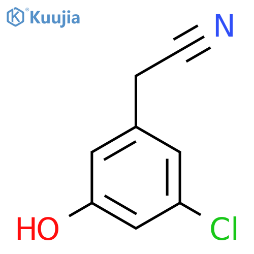 (3-Chloro-5-hydroxyphenyl)acetonitrile structure