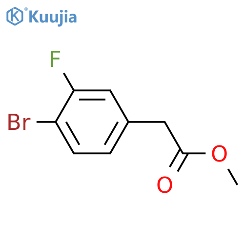 Methyl 2-(4-bromo-3-fluorophenyl)acetate structure