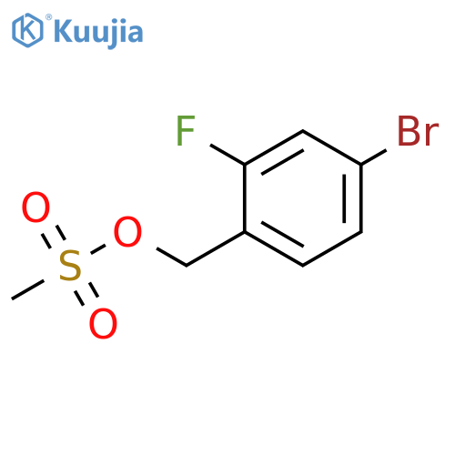 Benzenemethanol, 4-bromo-2-fluoro-, 1-methanesulfonate structure
