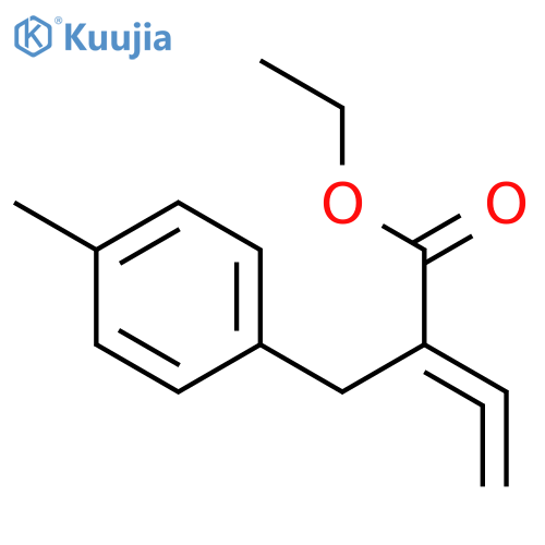 Benzenepropanoic acid, α-ethenylidene-4-methyl-, ethyl ester structure