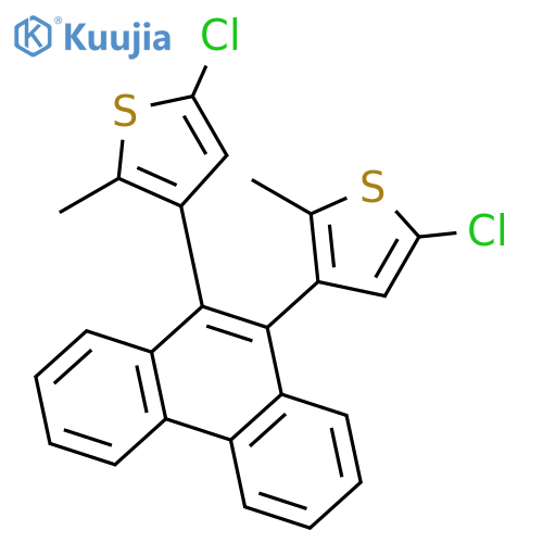 Thiophene, 3,3'-(9,10-phenanthrenediyl)bis[5-chloro-2-methyl- structure